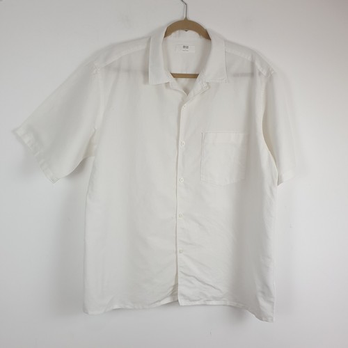 Uniqlo white linen shirt mens - uniqlo,