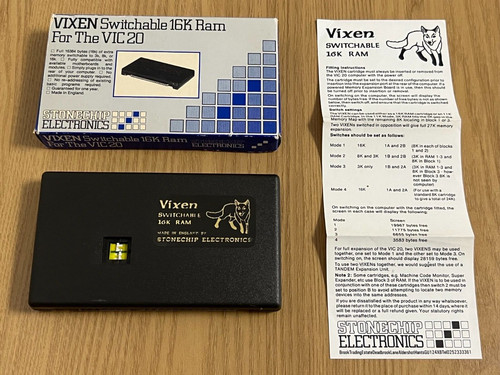 Vic stonechip vixen 16k - vic, ram