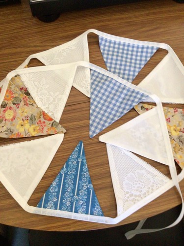 Fabric handmade bunting - handmade,