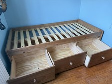 Captains Pine Bed with Storage 3ft Single