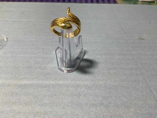 Emerald serpentine snake ring - serpentine,