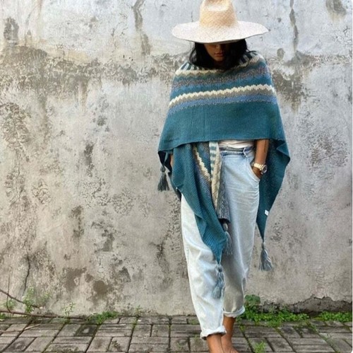 Ladies women knitted cape - ladies,