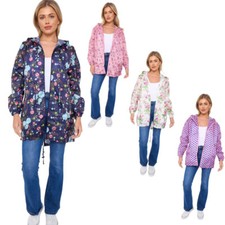 Ladies womens Plain Rain Coat