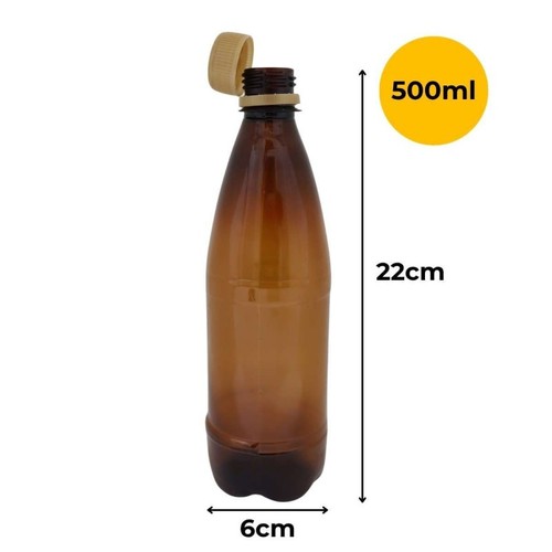 500ml brown pet bottles with - 500ml,