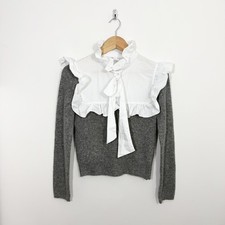 Zara Ruffle Collar Jumper Size