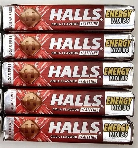 Halls cola flavour caffeine - cola, flavour+caffeine