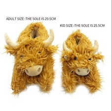Highland Cow Slippers Fluffy