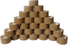 36x BROWN PACKING TAPE PARCEL STRONG 48MM X 66M BOX SEALING SELLOTAPE PACKAGING