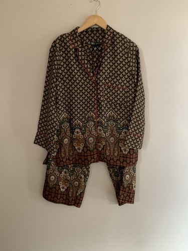 Zara satin pyjama style - satin,