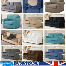 1/2/3 Seater Velvet Stretch Sofa Slipcover With Cushion Backrest Cover