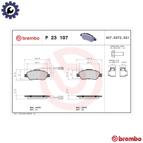 Brake pad set - pad,