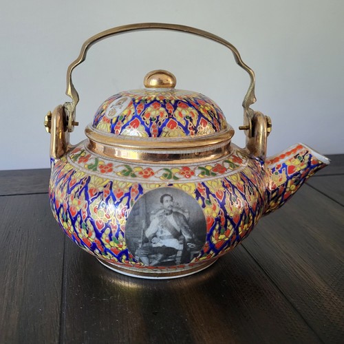 Vintage thai benjarong teapot - vintage,