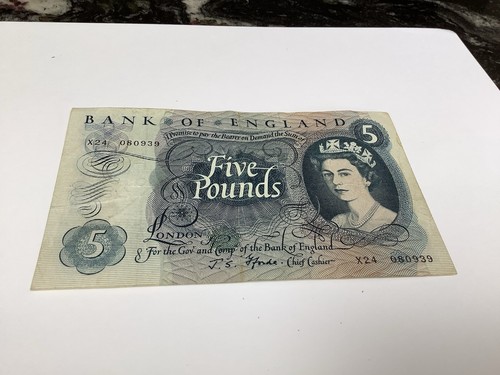 Bank england old 5 note - £5,