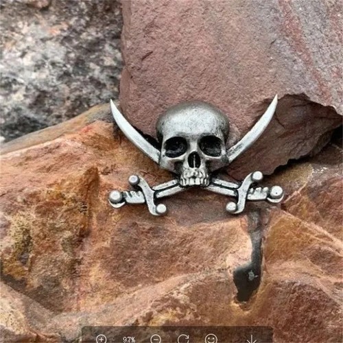 Skull crossbones enamel pin - crossbones,