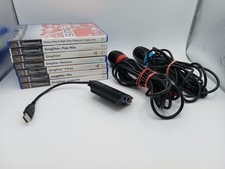 PlayStation 2 PS2 Singstar Bundle - 7 Games 2 Microphones & Adapter