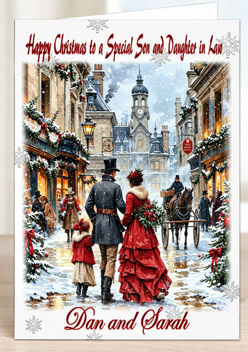 Personalised christmas card - christmas,