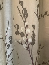 LOVELY LAURA ASHLEY PUSSY WILLOW DOVE GREY/ AMETHYST CURTAINS (pair)