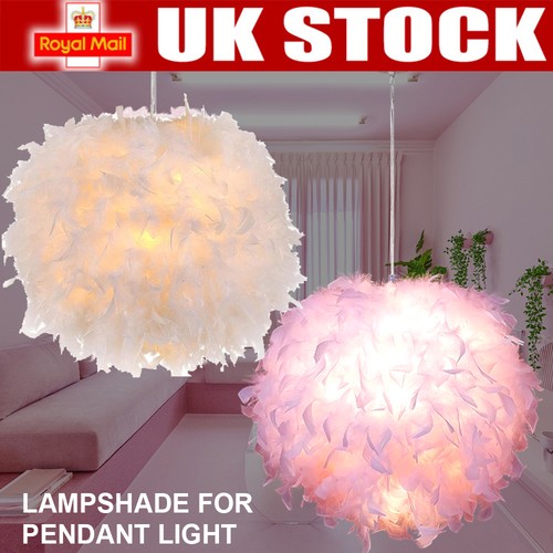 Feather shade table lamp - shade,