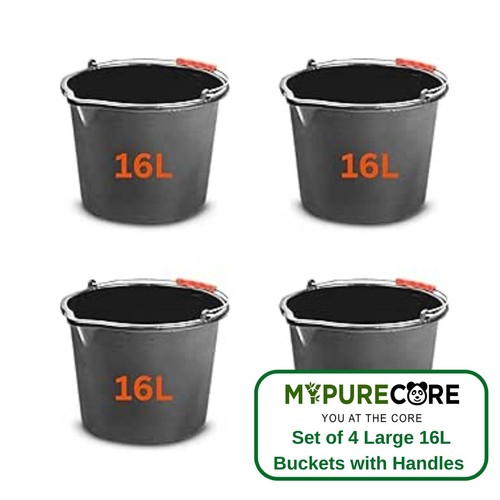 Buckets heavy duty plastic set - buckets, heavy-duty