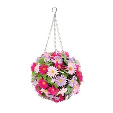 Artificial Aster Flower Ball | Hanging Garden Decoration | 29cm | No Maintenance