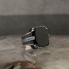 Men silver ring handmade - ring, pure