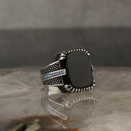 Men silver ring - handmade, pure