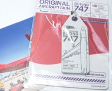 Genuine AviationTag Aircraft Skin Tag,Virgin Atlantic,Boeing 747,Keyring,B-VAST
