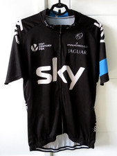 TEAM SKY PRO CYCLING SUPPORTERS BLACK SHORT SLEEVED JERSEY ZIP T SHIRT TOP XXL