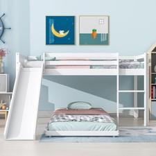 Kids Cabin Bunk Bed with Slide