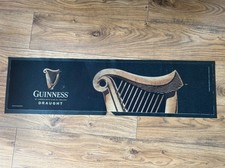 Guinness Bar Runner Beer Mat Man Cave Accessory Home Bar Pub Rubber Mat