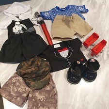 Build a Bear Workshop Large Clothing Bundle Inc Roller Skates Star Wars Army Cam