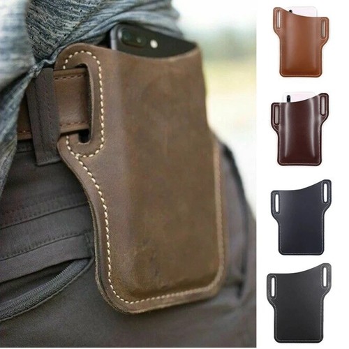 Men leather phone holster - phone,