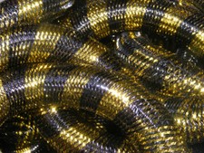BLACK YELLOW METALLIC STRIPE