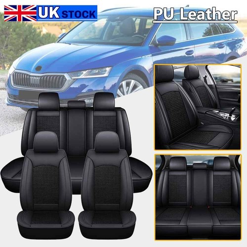 Dark black seat leather - 5-seat,