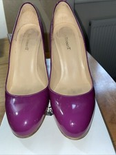 LK Bennett Shilo Patent Violet Shoes UK Size 5 EU Size 38 In Good Condition