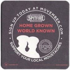 Spitfire Premium Kentish Ale, Movember Beer Mat