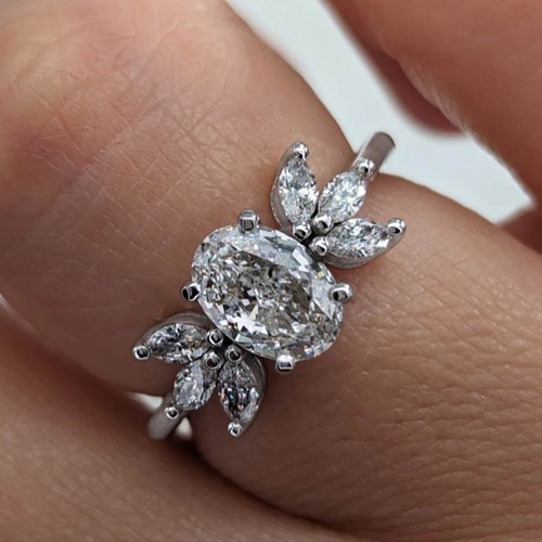 14k white gold oval cut - gold,