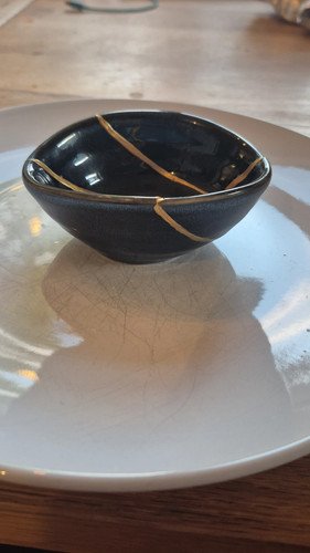 Kintsugi bowl handmade - bowl-,