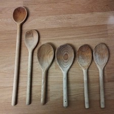 6 Vintage Wooden Spoons