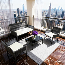 Rattan garden furniture set - furniture, 4