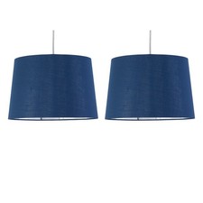 Set of 2 Navy Blue Silver 28cm