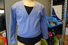 Sky Blue Cotton ballet wrap crossover tops - various sizes