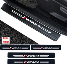 For Suzuki Vitara Accessories Door Sill Protector Scuff Plate Sticker (White) X4