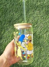 The SIMPSONS 16oz Glass Cup