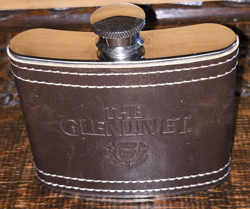 Brown glenlivet hip flask - glenlivet,