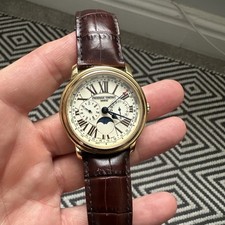 Frederique Constant Classics Business Timer Leather Quartz Men Watch 