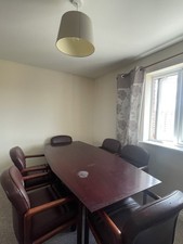 Hardwood Dining Table and 6 Chairs with 2 Extenable Sides