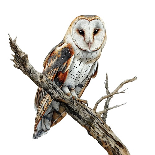 Sticker barn owl - barn,