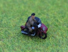 N gauge Painted Motorcycle & sidecar + rider - P&D Marsh PDX76