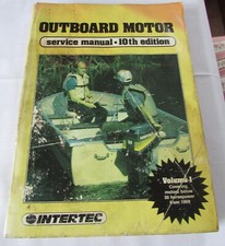 Intertec Outboard Motor Service Manual 10th Ed. Vol. 1  and vol 2 . 30 HP - 1969